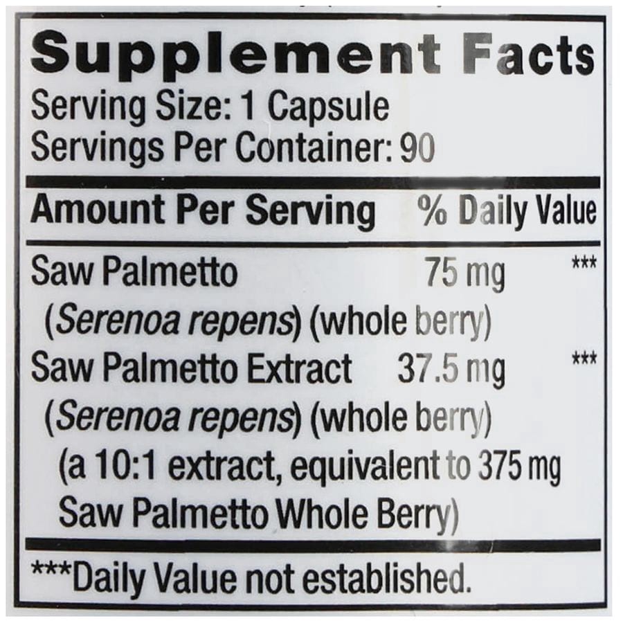 slide 3 of 5, Walgreens Free & Pure Saw Palmetto 450 mg Capsules, 90 ct