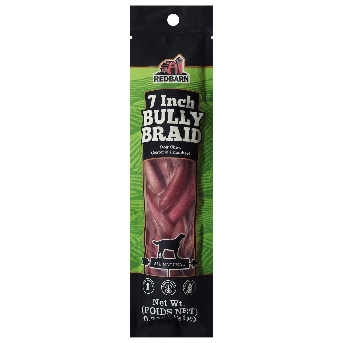 slide 1 of 9, Redbarn 7 Inch Bully Braid Dog Chew 0.75 oz, 1 ct