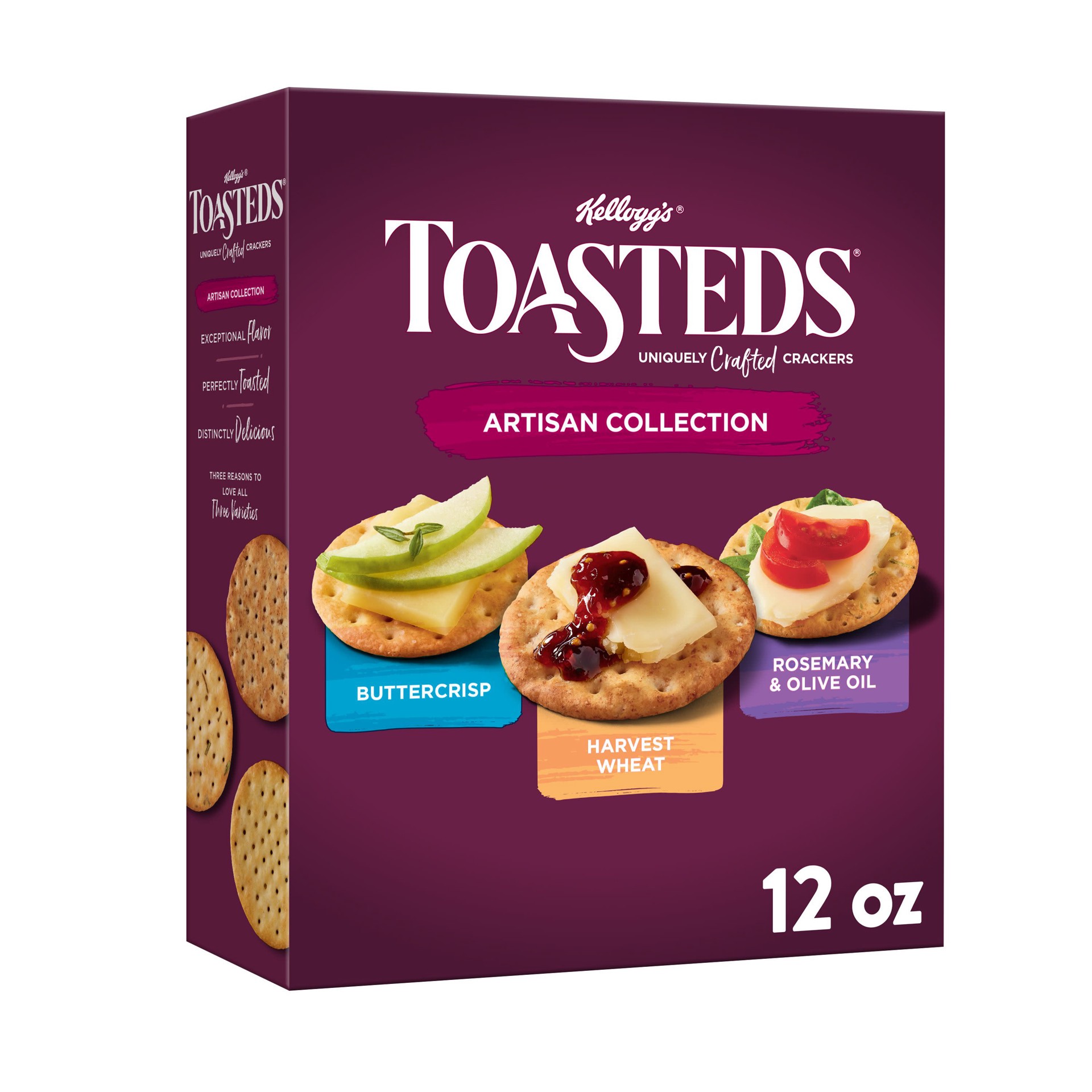 slide 1 of 4, Toasteds Variety Pack Crackers, 12 oz