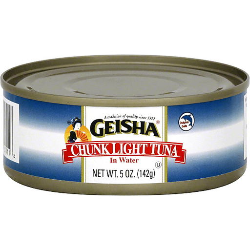 slide 1 of 1, Geisha Tuna, Chunk Light, In Water, 5 oz