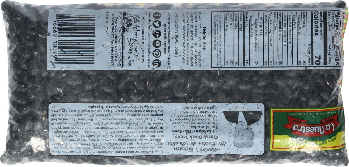 slide 6 of 13, La Nuestra Black Beans 16 oz, 16 oz