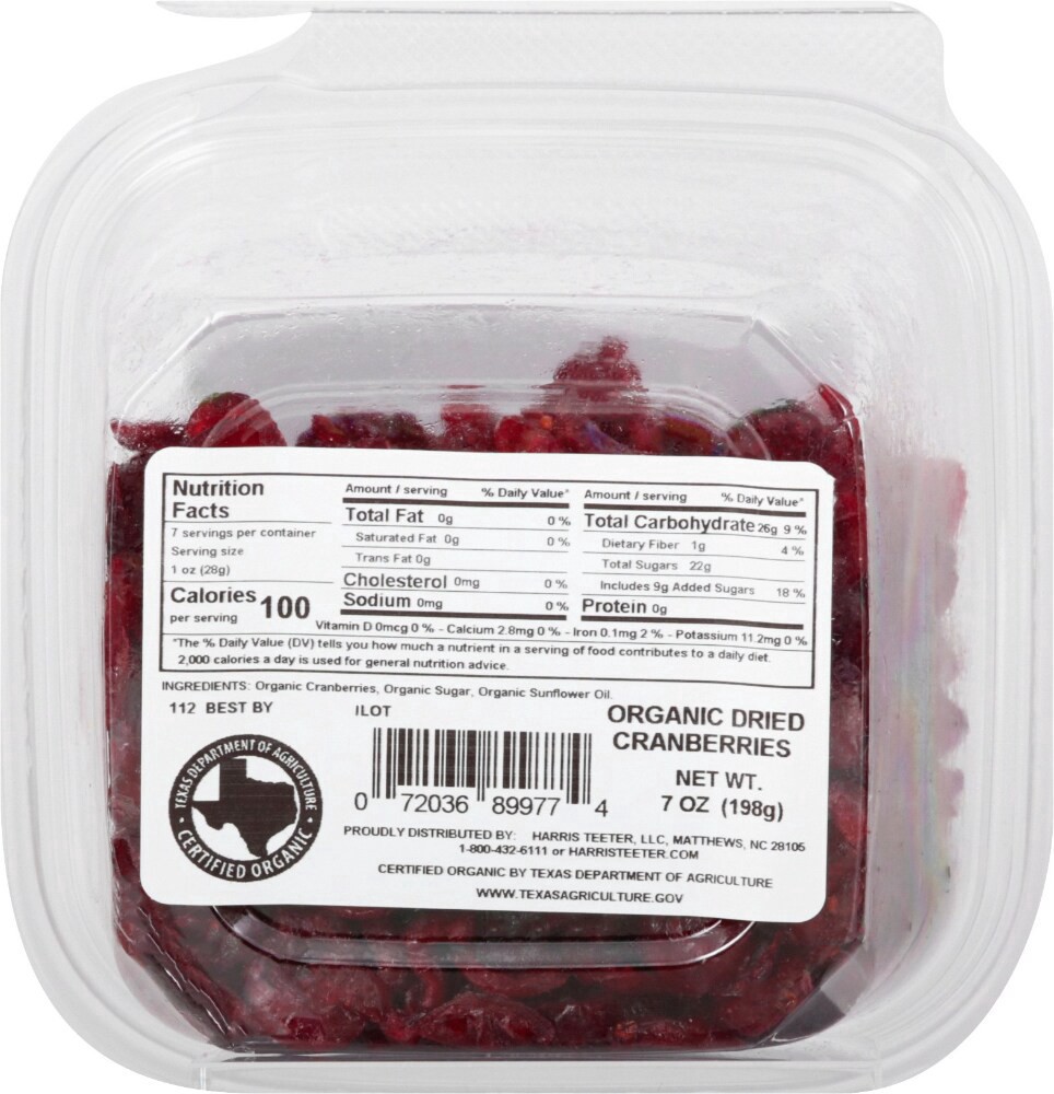 slide 2 of 3, Harris Teeter Org Dried Cranberries, 1 ct