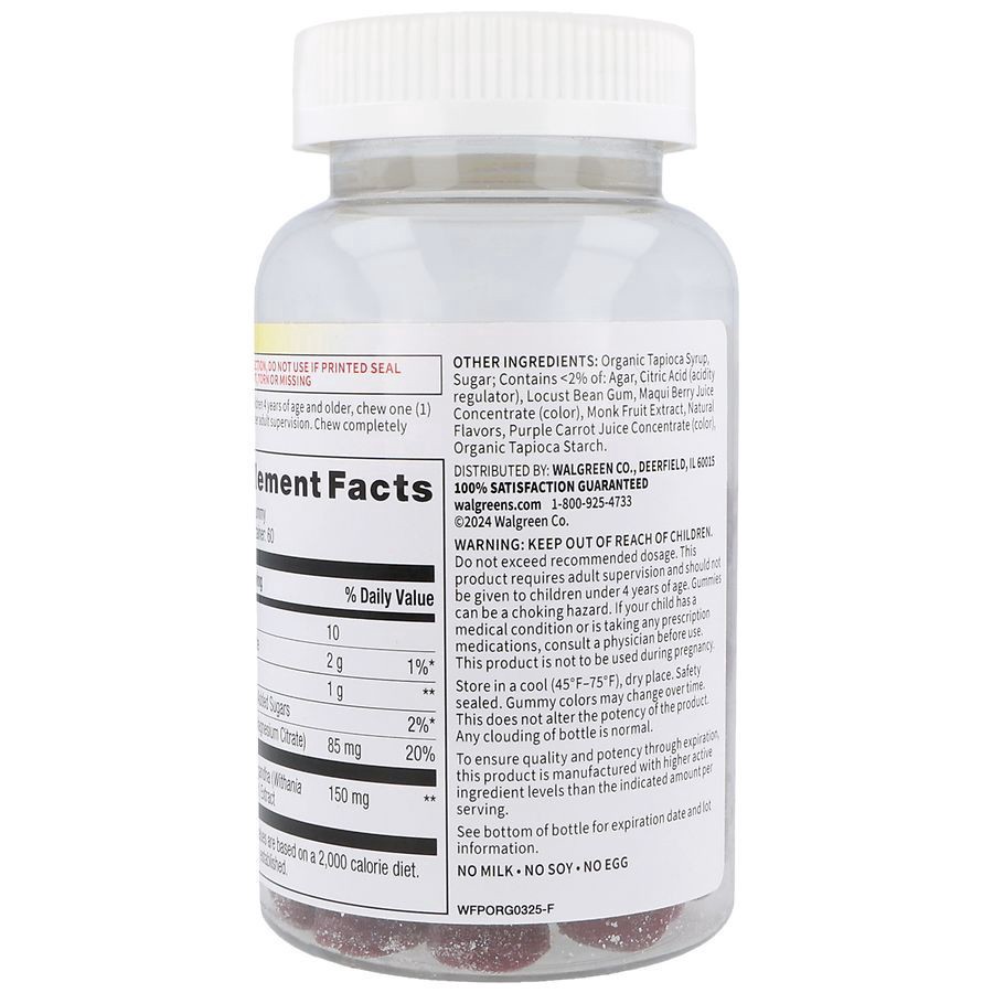 slide 5 of 5, Walgreens Free & Pure Kids Calm Gummies Mixed Berry, 60 ct