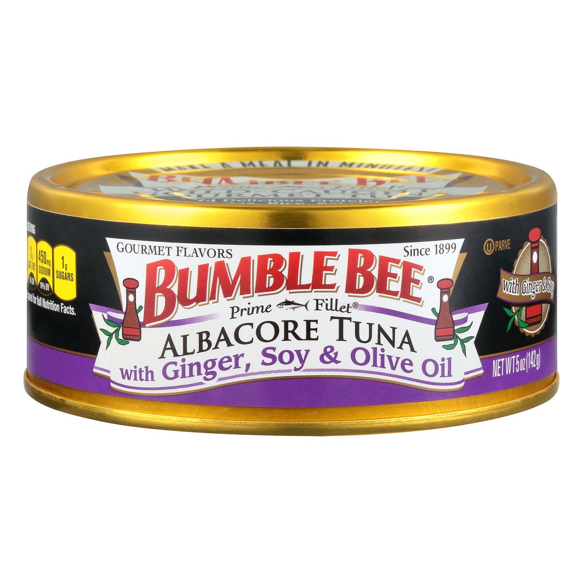 slide 1 of 1, Bumble Bee Prime Fillet Albacore Tuna Ginger Soy & Olive Oil, 5 oz