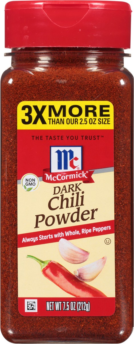 slide 3 of 9, McCormick Dark Chili Powder, 7.5 oz