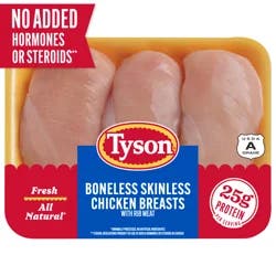 Tyson All Natural Fresh Boneless Skinless Chicken Breasts