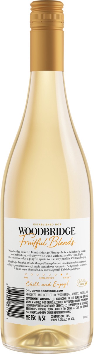slide 3 of 6, Woodbridge by Robert Mondavi Fruitful Blends Mango Pineapple White Wine by Robert Mondavi, 750 mL Bottle, 750 ml
