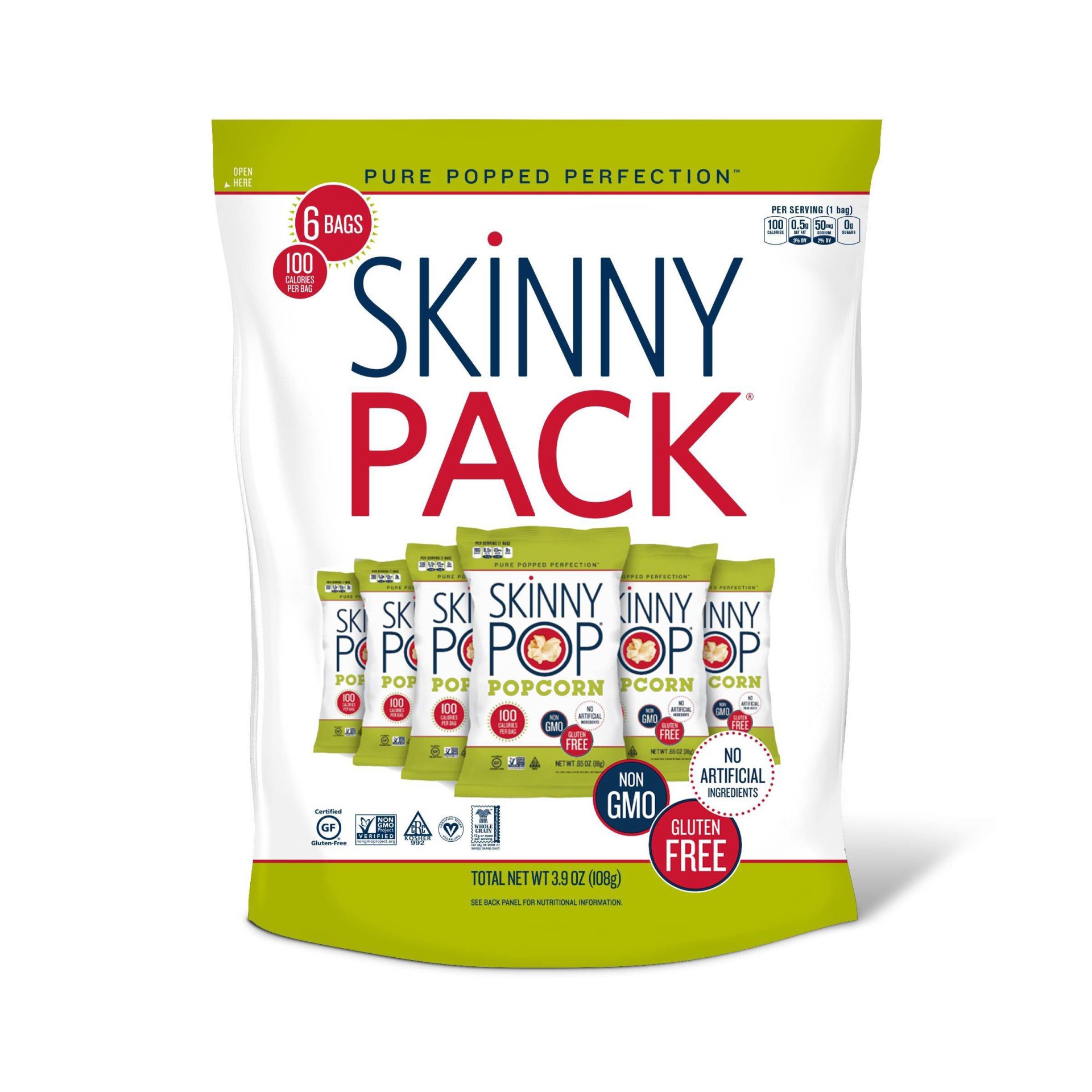 slide 1 of 2, SkinnyPop Original Popcorn Skinny Pack - 6ct - 3.9oz, 