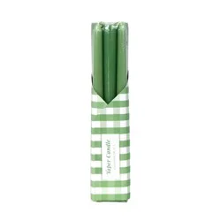 Silkcraft Wrapped Taper Candle - Green