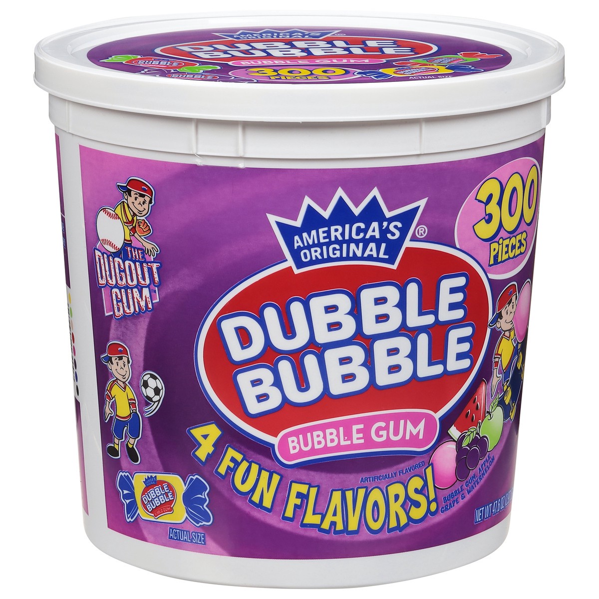 slide 8 of 13, Dubble Bubble 4 Fun Flavors Bubble Gum 300 ea, 300 ct