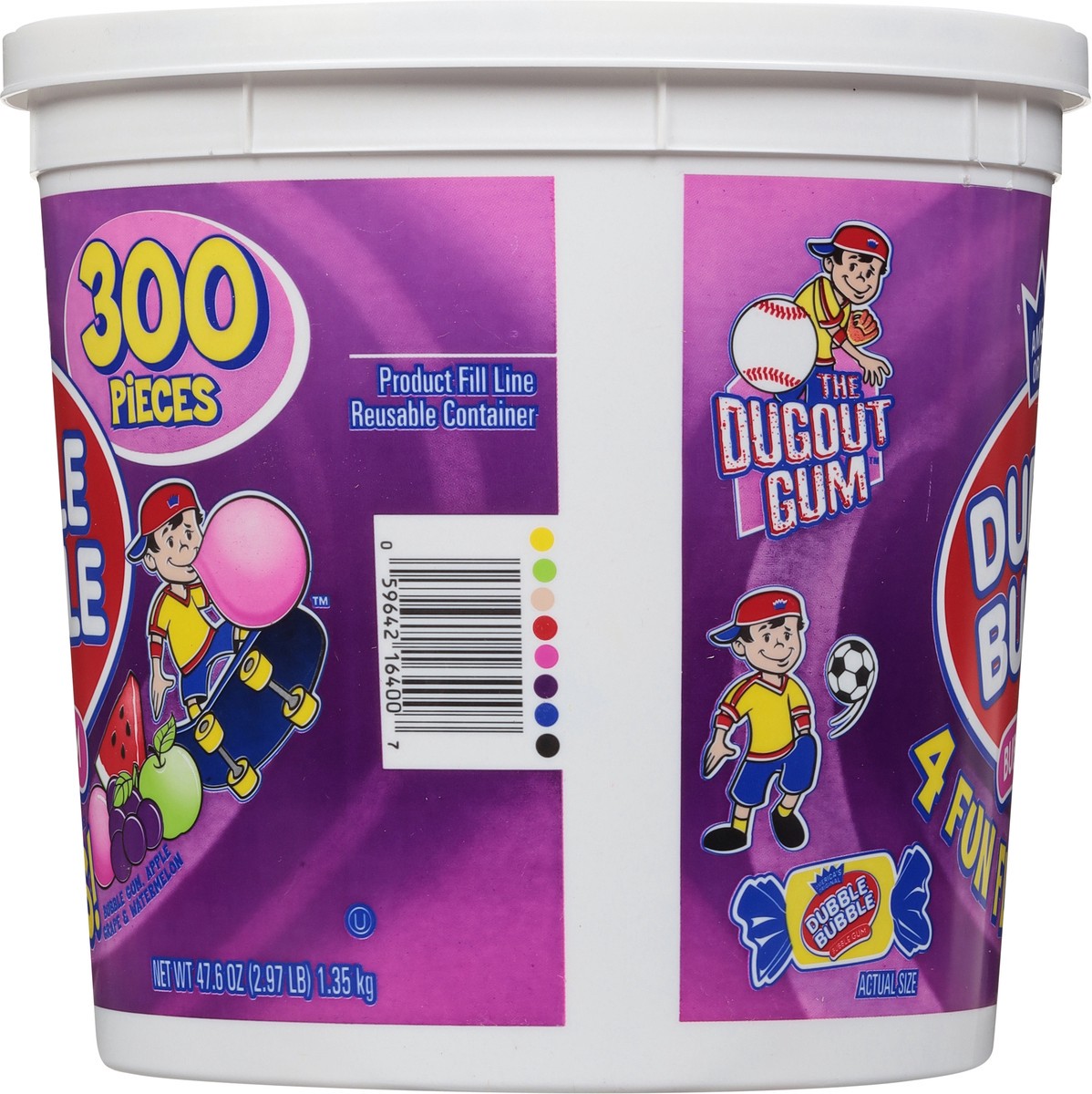 slide 9 of 13, Dubble Bubble 4 Fun Flavors Bubble Gum 300 ea, 300 ct
