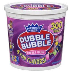 Dubble Bubble 4 Fun Flavors Bubble Gum - 300 ea