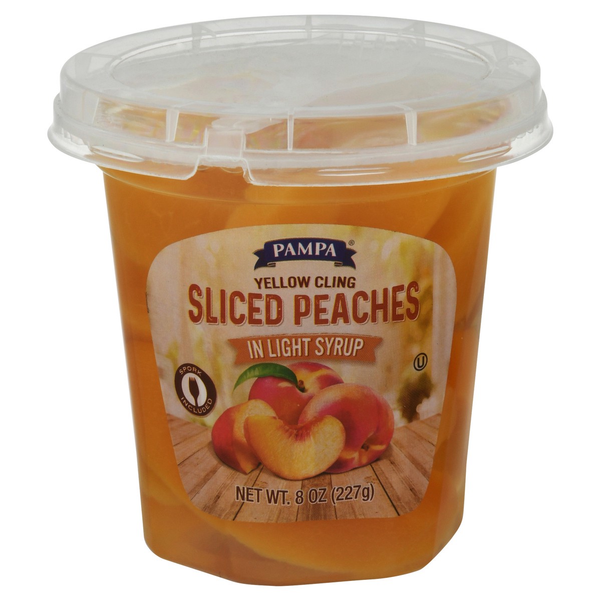 slide 1 of 14, Pampa Yellow Cling Sliced Peaches in Light Syrup 8 oz, 8 oz