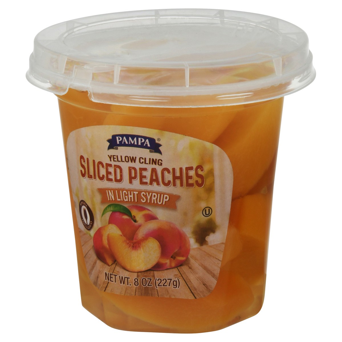 slide 6 of 14, Pampa Yellow Cling Sliced Peaches in Light Syrup 8 oz, 8 oz