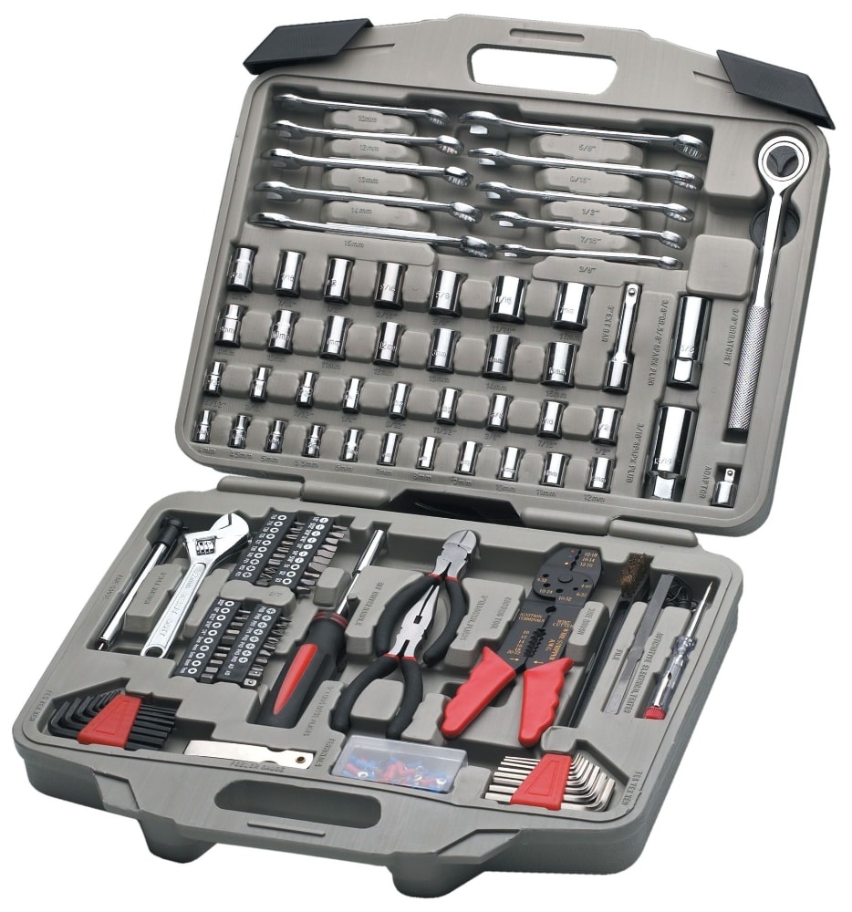 slide 1 of 1, Allied Automotive Tool Set 175 Piece - Silver/Red, 175 ct