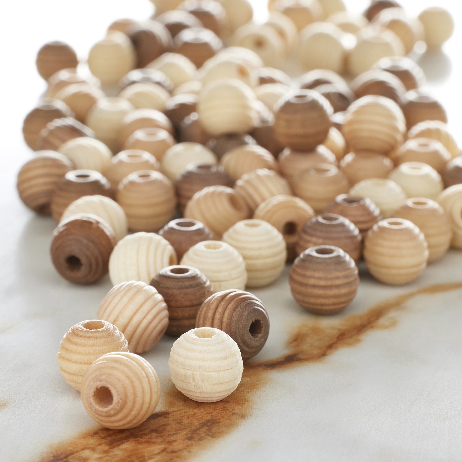 slide 3 of 3, Mixed Wood Round Craft Beads, 9.5mm By Bead Landing, 9.5mm