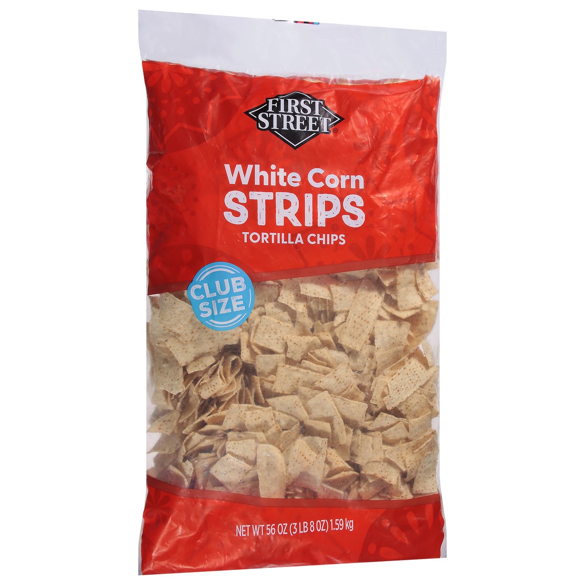 slide 11 of 13, First Street White Tortilla Strips, 56 oz