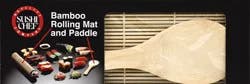 Sushi Chef Bamboo Rolling Mat And Paddle
