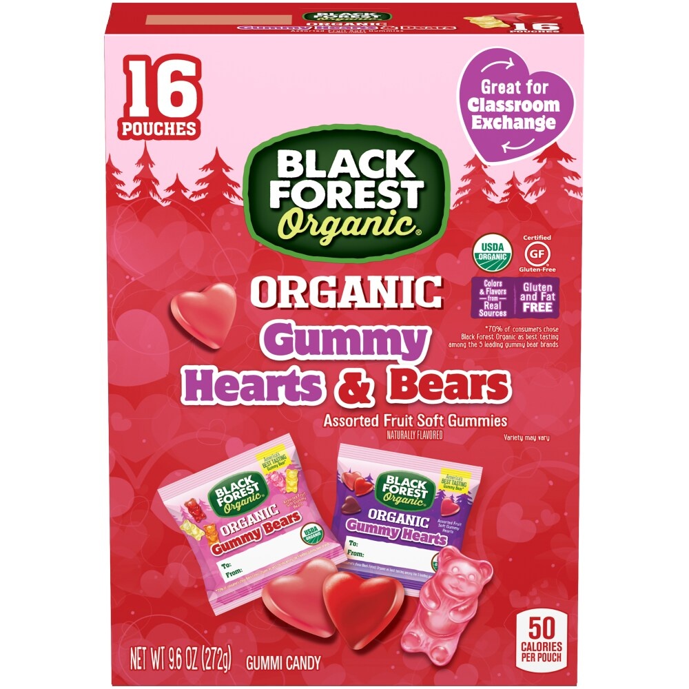 slide 1 of 1, Black Forest Gummy Bear Hearts, 9.6 oz