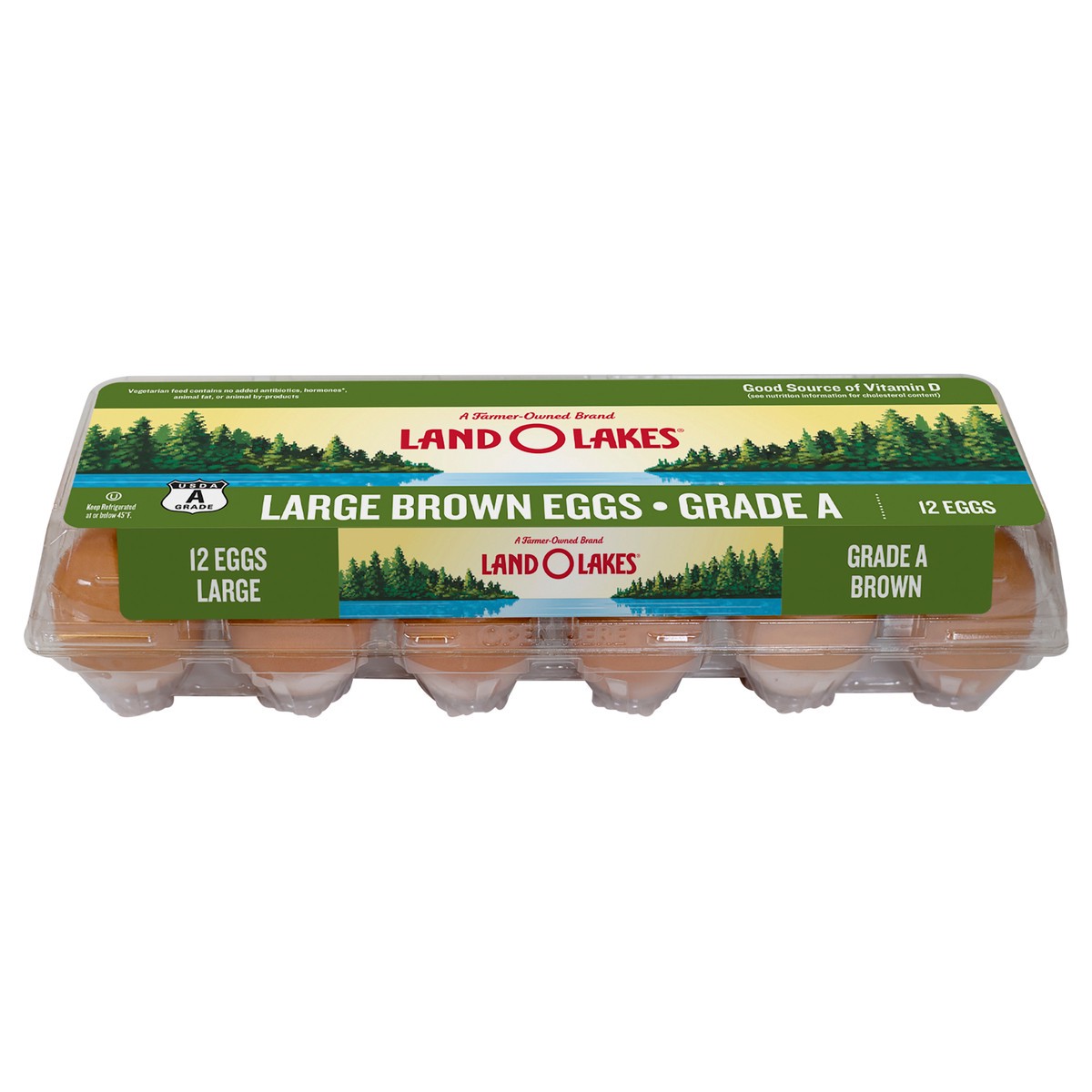 slide 1 of 13, Land O'Lakes Large Brown Eggs, 12 Count, 12 ct