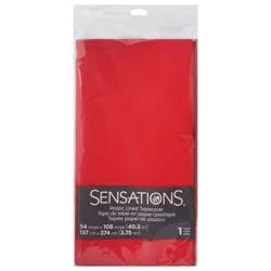 Sensations Classic Red Plastic Lined Tablecover 1 ea