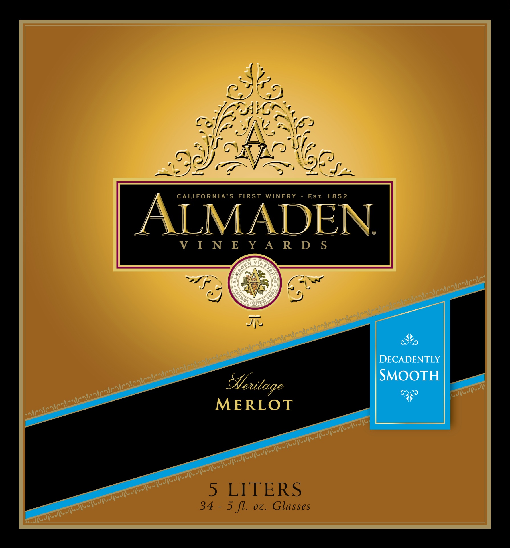 slide 2 of 3, Almaden Merlot Red Wine, 5 liter