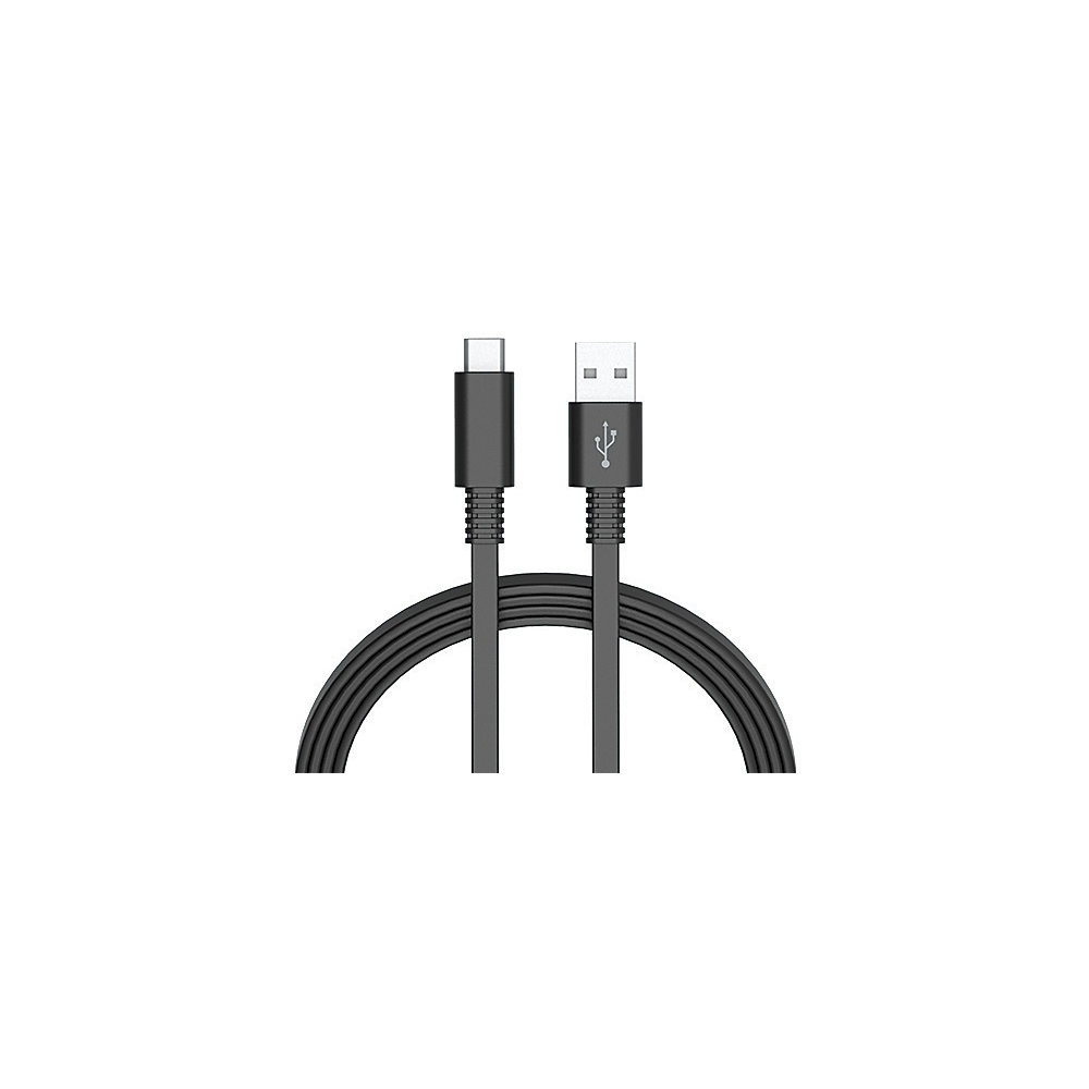 slide 1 of 1, Ativa Flat Usb Type-C-To-Usb-Type-A Cable, 6', Black, 41530, 1 ct