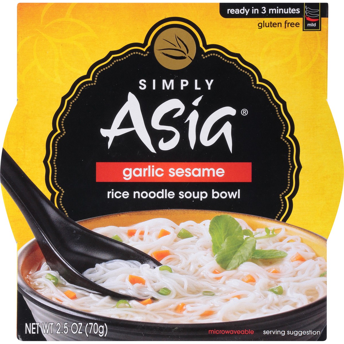 slide 1 of 8, Simply Asia Garlic Sesame Rice Noodle Soup Bowl, 2.5 oz, 2.5 oz