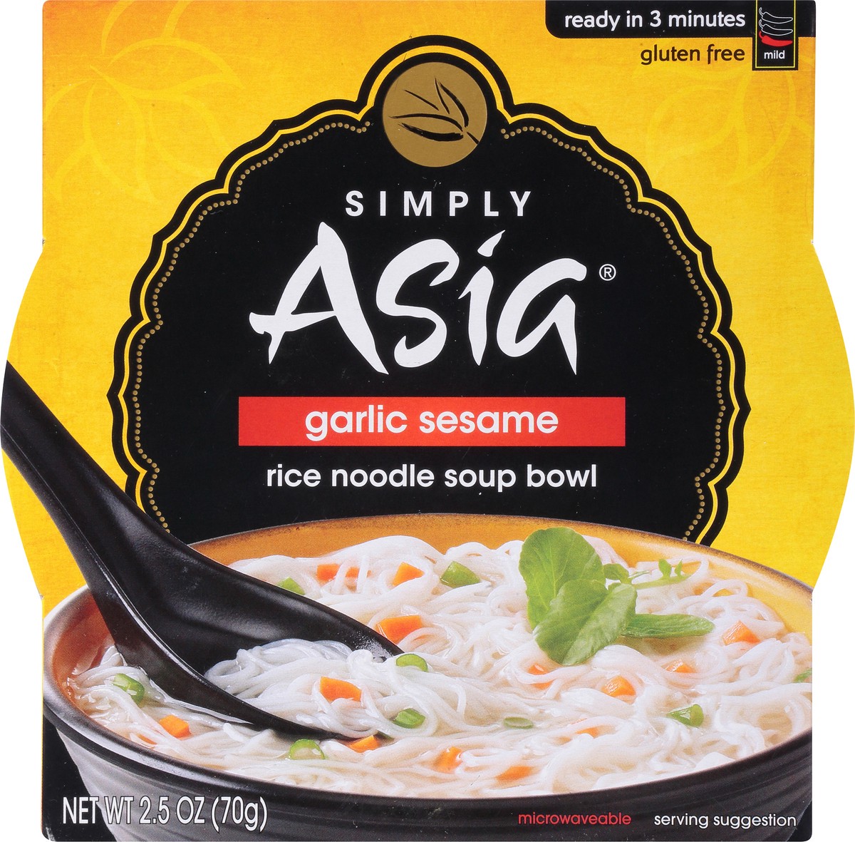 slide 6 of 8, Simply Asia Garlic Sesame Rice Noodle Soup Bowl, 2.5 oz, 2.5 oz