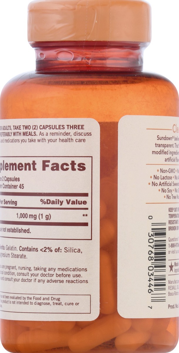 slide 5 of 9, Sundown Naturals L-Arginine, 90 ct; 500 mg