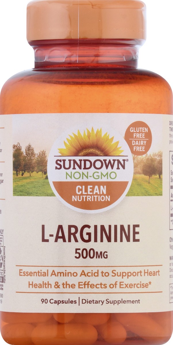 slide 6 of 9, Sundown Naturals L-Arginine, 90 ct; 500 mg