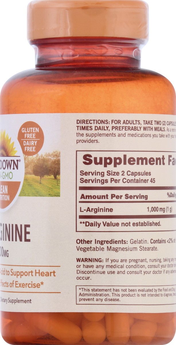 slide 8 of 9, Sundown Naturals L-Arginine, 90 ct; 500 mg