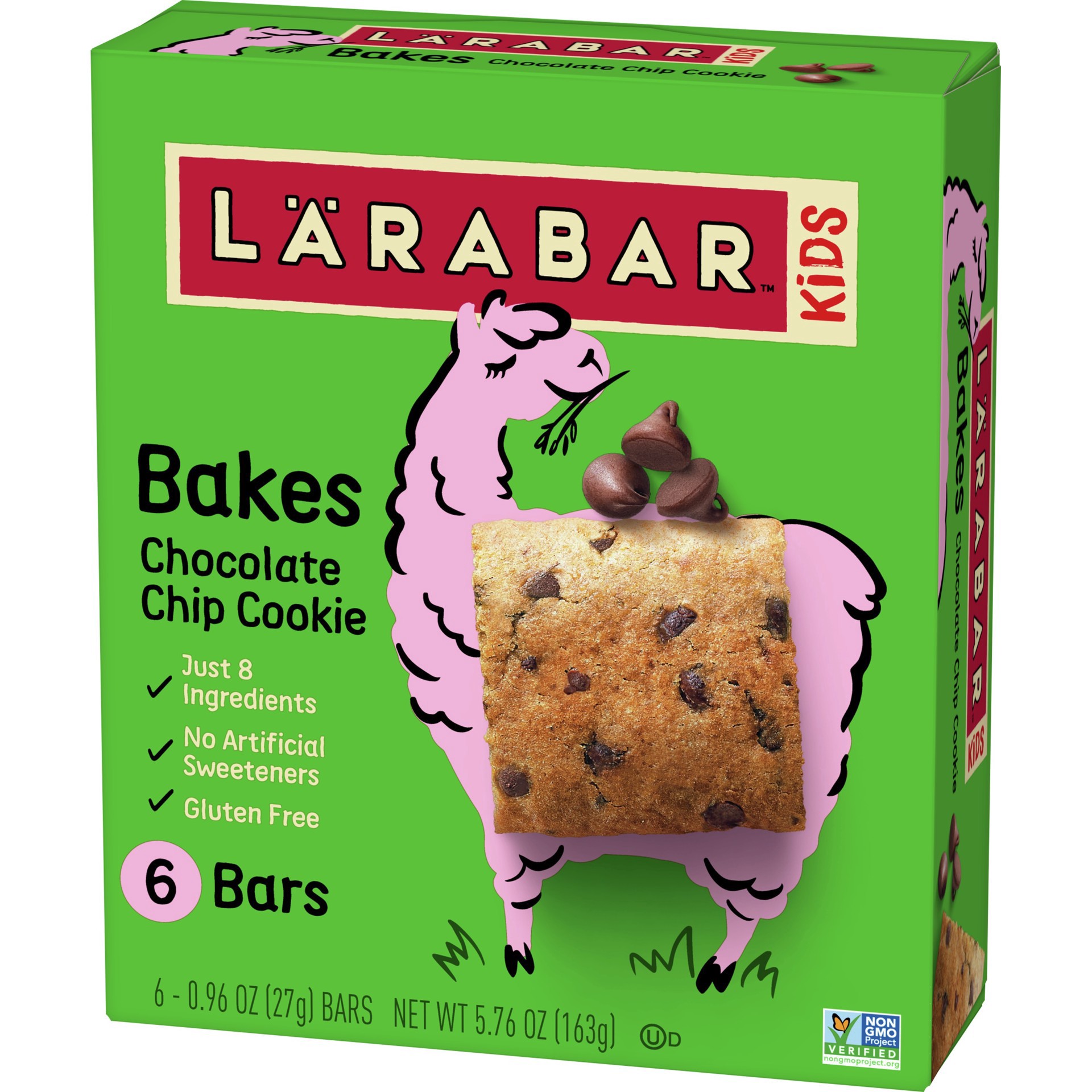 slide 19 of 21, LÄRABAR Kids, Bakes Chocolate Chip Cookie, Gluten Free Snack Bars, 6 Ct, 5.76 oz, 6 ct; 0.96 oz