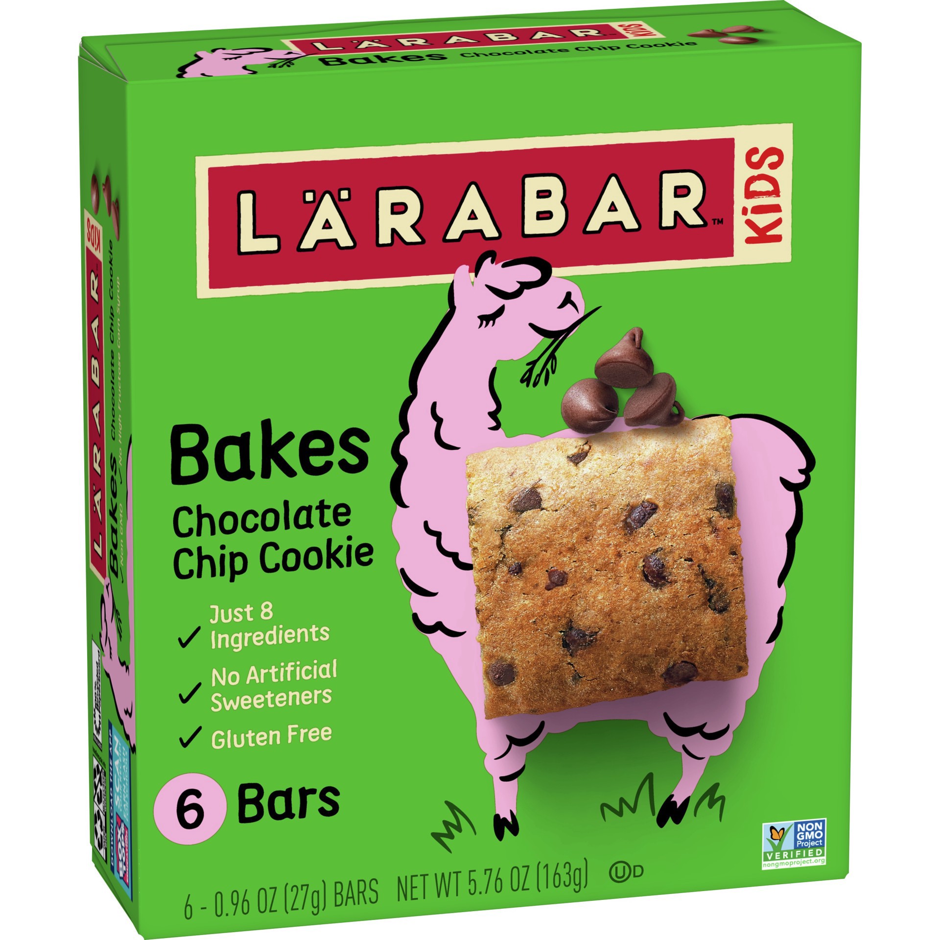 slide 16 of 21, LÄRABAR Kids, Bakes Chocolate Chip Cookie, Gluten Free Snack Bars, 6 Ct, 5.76 oz, 6 ct; 0.96 oz
