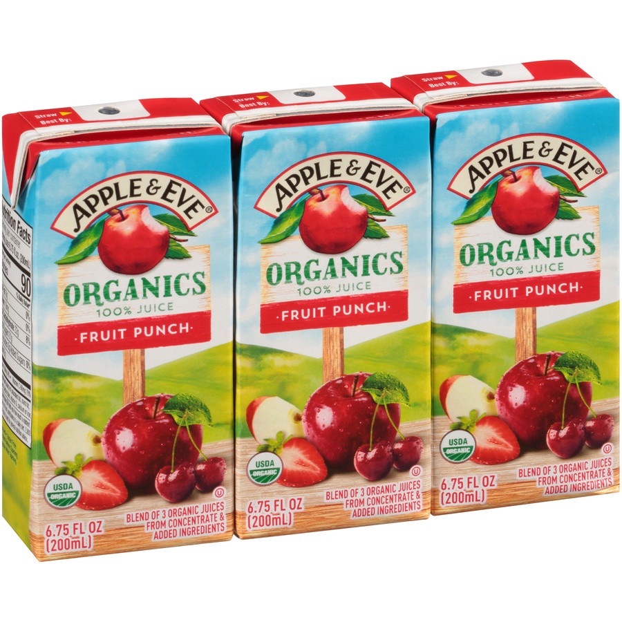 slide 2 of 8, Apple & Eve Organics 100% Juice Fruit Punch, 3 ct