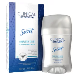 Secret Clinical Strength Completely Clean Invisible Solid Antiperspirant And Deodorant