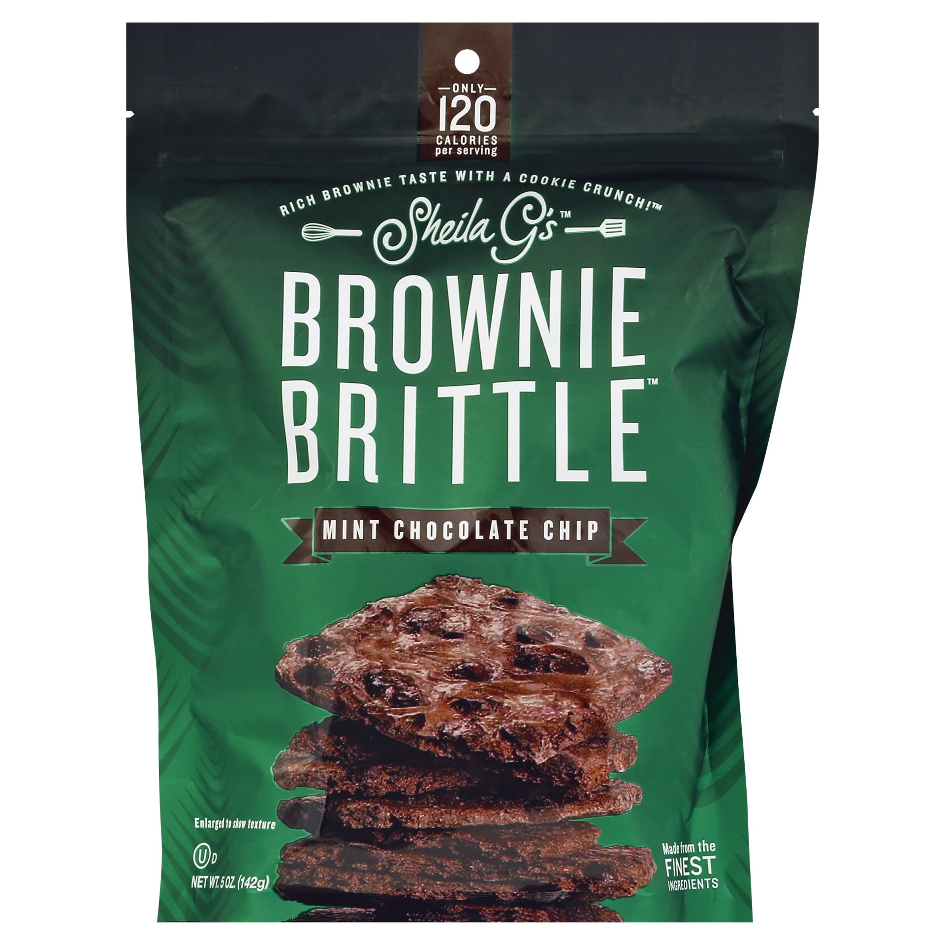 slide 1 of 2, Sheila G's Mint Chocolate Chip Brownie Brittle, 5 oz