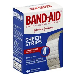 BAND-AID Tru-Stay All One Size Sheer Adhesive Bandages 40 ea