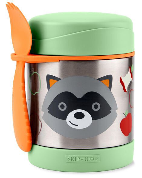 slide 1 of 2, Skiphop Zoo Food Jar - Raccoon Raccoon NS, 1 ct