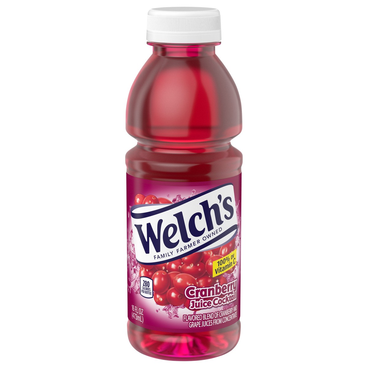 slide 1 of 4, Welch's Cranberry Juice Cocktail, 16 fl oz On-the-Go Bottle, 16 oz