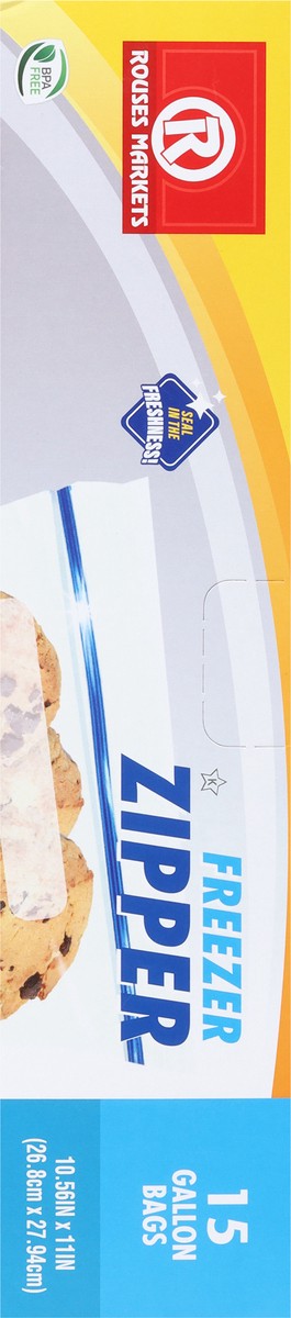 slide 6 of 14, Rouses Markets Gallon Zipper Freezer Bags 15 ea, 15 ct