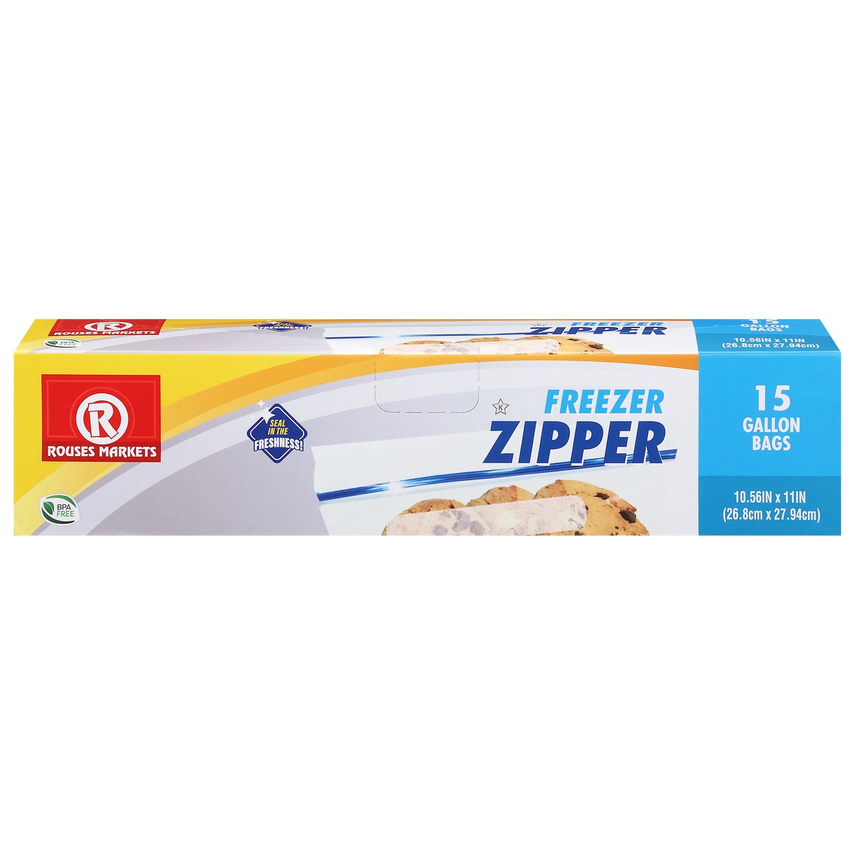 slide 7 of 14, Rouses Markets Gallon Zipper Freezer Bags 15 ea, 15 ct