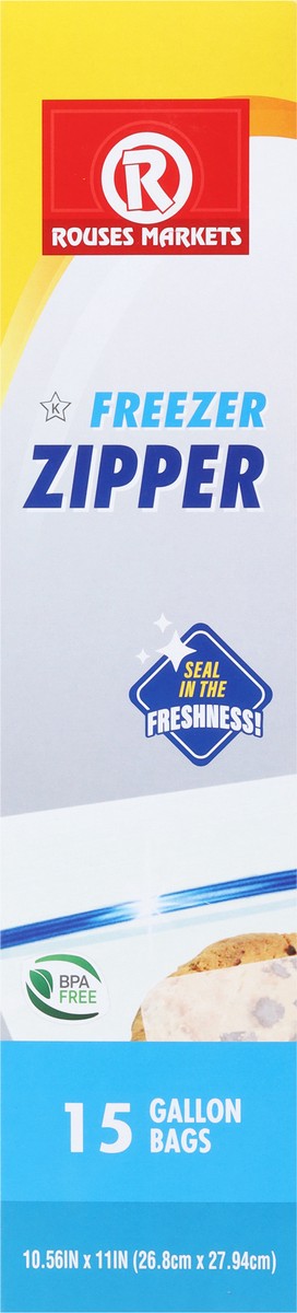 slide 5 of 14, Rouses Markets Gallon Zipper Freezer Bags 15 ea, 15 ct
