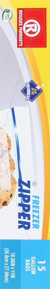 slide 11 of 14, Rouses Markets Gallon Zipper Freezer Bags 15 ea, 15 ct