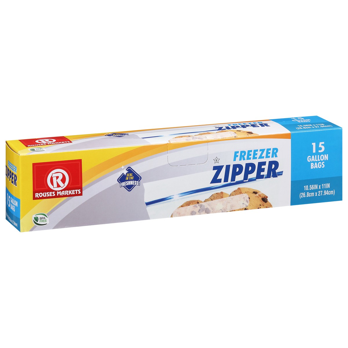slide 8 of 14, Rouses Markets Gallon Zipper Freezer Bags 15 ea, 15 ct