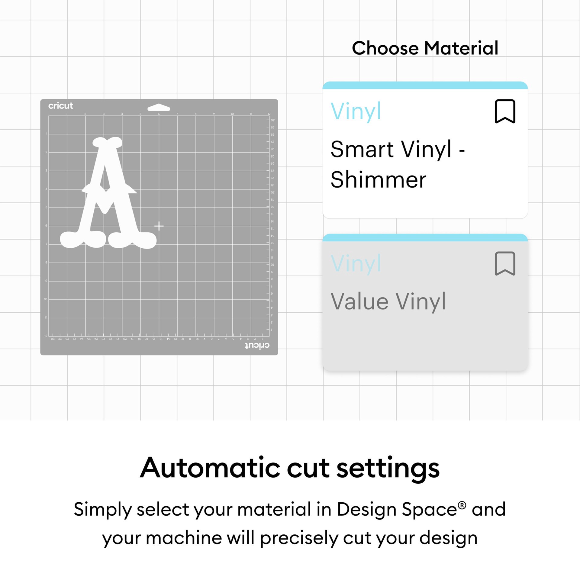slide 9 of 9, Cricut Smart Vinyl Matless Permanent Rainbow Shimmer Vinyl, 13 in x 36 in