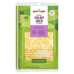 Giant Eagle Sliced Colby Jack Cheese