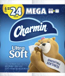 Charmin Ultra Soft Bath Tissue Mega 6Ct