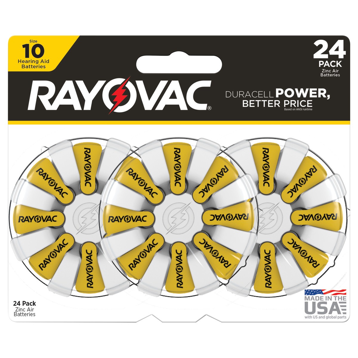slide 1 of 37, Rayovac Size 10 Hearing Aid Batteries (24 Pack), 24 ct