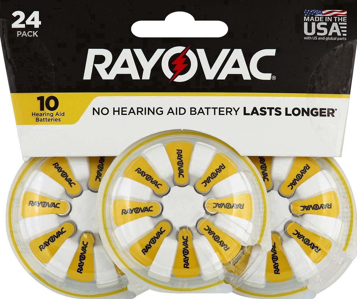 slide 35 of 37, Rayovac Size 10 Hearing Aid Batteries (24 Pack), 24 ct
